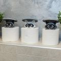 Cute Raccoon Toilet Paper Holder Playful Bathroom Decor With Trash Can Lid Cover Unique  Idea Funny Home Accessory. 