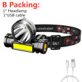LED Sensor Headlamp Camping Search Light Head Flashlight Rechargeable Powerful Head Lamp Front Lanterns Headlights 5 Styles. 