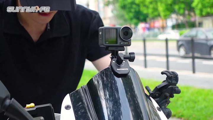 Motorcycle Windshield Clip Mount for Go Pro 13 12 11 10 9 8 7 OSMO 360 Action 4 5 Pro Insta 360 X5 X4 Go 3S ACE Pro 2 Camera