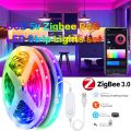 5V USB LED Strip RGB Light Tuya Zigbee 3.0 Smart Control Flexible Led Tape Adhesive TV Backlights Decor Work for Alexa  lightify. 