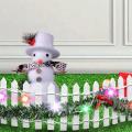 Christmas Village Accessories Fairy Garden Fence 35 Inch Small Picket Fence Wooden Decorative for Christmas Dollhouse. 