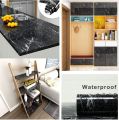 shelf adhesive pvc waterproof black and white marble sheet for kitchen_ Anti oil and heat resistant wallpaper 60*200. 