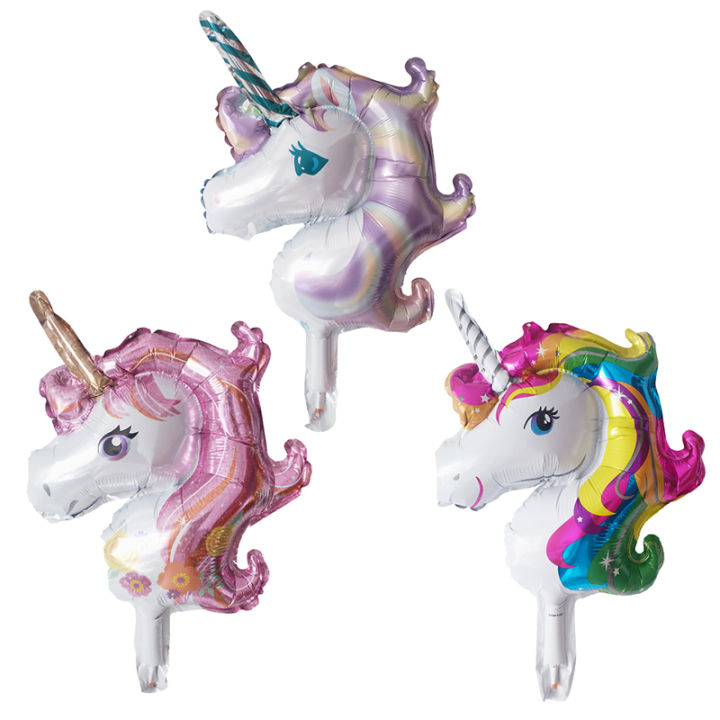 10pcs MiNi Unicorn Foil Balloons Birthday Theme Party Decoration Kids Toys Air Globos Baby Shower Wedding Decoration Supplies