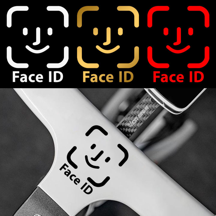 Funny Face ID Scan To Unlock Reflective Bicycle Stickers Bike E-Bike ...