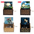 NEW STYLE Howl Castle Music Box Totoro Music Box Antique carved Wooden Hand Crank Music Box figure  Birthday @. 