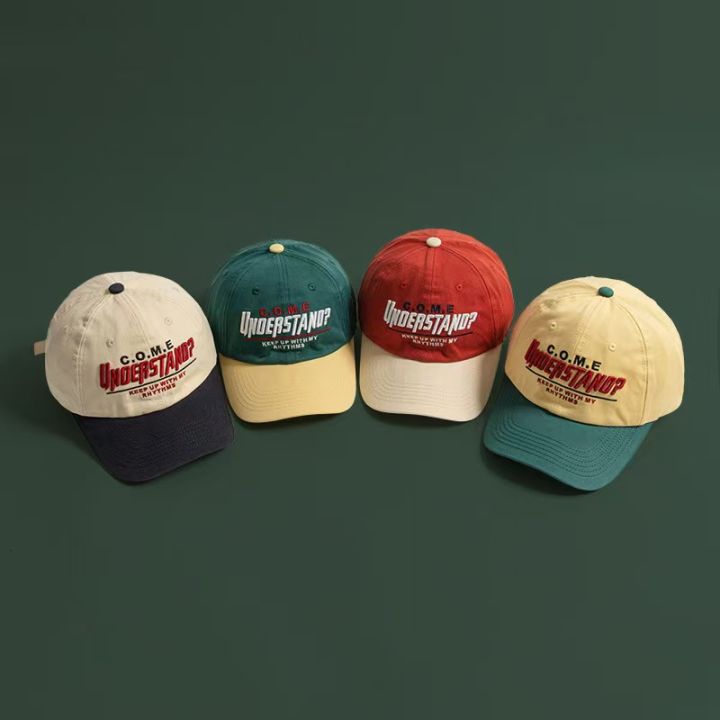 New%20Big%20Head%20Sports%20Hat%20Women%20Versatile%20Embroidery%20Contrasting%20Baseball%20Cap%20Men%20Outdoor%20Leisure%20Sunshade%20Adjustable%20Hip-hop%20Hat%20-%20Image%202