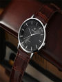 Original Watch Bracelet set Waterproof Retro Style Black Leather Strap Watch for Man's LA0265. 