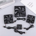 5V Brushless Cooling Fan USB Router Fan Computer Case TV Box Cooling Case 50mm 80mm 90mm 120mm PC DIY Cooler Desktop Fan.