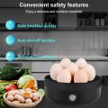 360W Electric Egg Boiler 7 Eggs Steamer Multifunctional Cooker with Auto Shut Off for Omelet Soft Medium and Hard Boiled Eggs EU. 