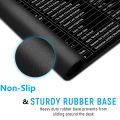 Large Computer Gaming Mouse Pad,Keyboard Shortcut Keys Guide Mousepad Non-Slip Rubber Base Desk Mat for Gamer, Office & Home PC. 