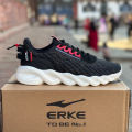 ERKE Training Shoes For Men All Season Mesh Phylon Sport Style Black Red Sneakers 11120214440-001. 