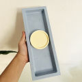 Bathroom Storage Tray Concrete Mold Home Decor DIY Wash Basin Rectangular Tray Cement Mold Cute Pots Terrazzo Mould Jesmonite. 