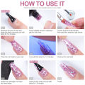 Poly Nail Gel Full Set With 6W LED Lamp Nail Set For Beginner Nail Tips Art 3D Design Decoration Extension Manicure Tools Kit. 