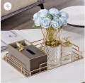 Luxury design cosmatics organizer tray and table tray for serving. 