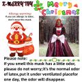 Scary Old Lady Masks Smoking Granny Mask Wrinkled Face and Red Scarf Masks Halloween Cosplay Grandma Realistic Costumes Props. 