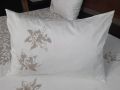 Bed Sheet, Designer Bed Sheet, King Size Applique Work Bed Sheet by SBM.HomeGoods. 