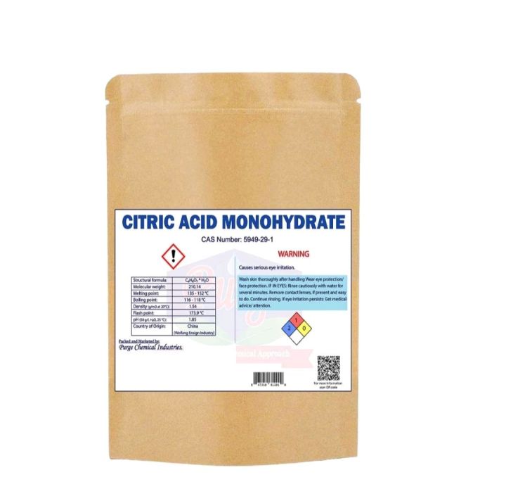 Citric Acid Monohydrate 1kg - Tatri - Citrus Fruits Constituents - Preservatives - Limescale Remover - Rust Remover - Water Softener - 1000g