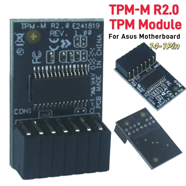 For Asus TPM-M R2.0 TPM Module 15x25mm 14-1 Pin TPM-M R2.0 Hardware ...