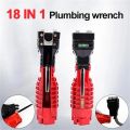 Faucet and Sink Installer 18 in 1 Multi-purpose Wrench Plumbing Tool for Toilet Bowl Sink Bathroom Kitchen Plumbing and more.
