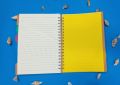 5 subject notebook double spiral notebook string pp cover B5 notebook 105 sheets. 