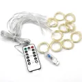 Curtain LED String Lights 3x1m Warm Light Remote Control Bedroom Holiday Wedding Christmas Decoration Fairy Garland Lamp. 