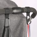 5/2PCs baby stroller hook clip aluminum alloy carabiner cart organizer diaper bag shopping pram hook hanger stroller accessories. 