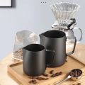 350ml/600ml Black Non-stick Coating Coffee Mug Cup Jug Stainless Steel Espresso Milk Cup Mug Craft Latte Cream Froth Jug Maker. 