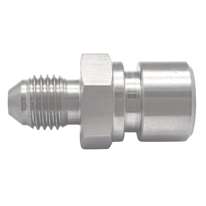 Stainless%20Steel%20Brake%20Line%20Adapter%203AN%20Male%20to%20M10x1.%200%20Female%20Metric%20Inverted%20Flare%20-%20Image%203