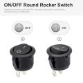 6Pcs Mini Rocker Switch 12 Volt ON Off Toggle Switch with Pre-Wired 6A/250V 10A/125V AC 12V DC Electrical Switches for DIY Apply. 