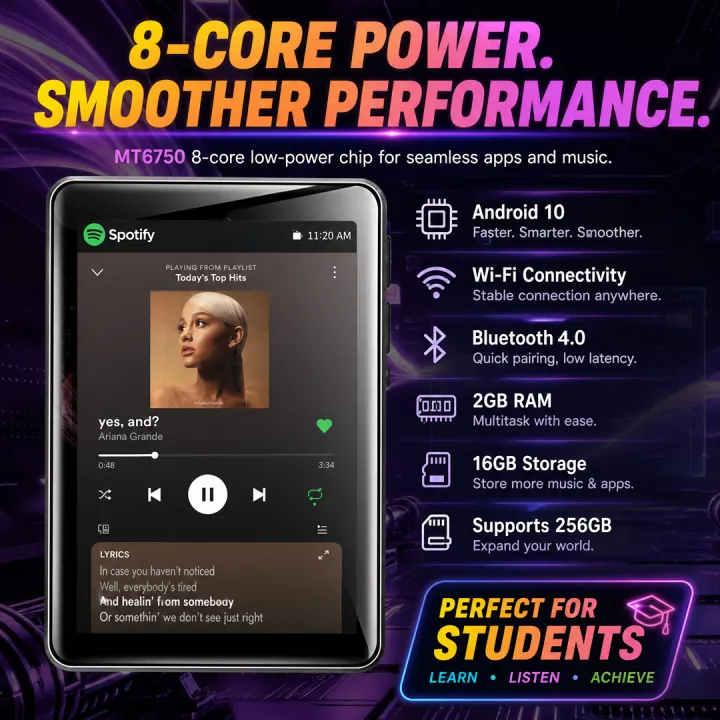 Famue%20PA03%20Android%20Bluetooth%20MP3/MP4%20Player%20Lossless%20Audio%7C%202.8"%20Screen%20%7C%2048GB%20%7C%20WiFi%20%7C%20YouTube/Twitter/Spotify%20Download%20SQ%20HIFI%20-%20Image%204