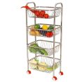 Vegetable And Fruit Heavy Trolley Kitchen Rack 4 Steps. 