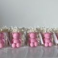 Personalised Mini teddy Bear scented Candle / Favour / Welcome baby /new baby /party. 