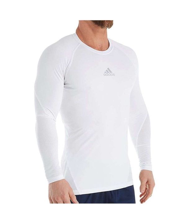 Dri Fit Cooler White / Black T Shirt  Long Sleeve / Training Compression