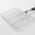 Folding Handle Carbon Steel Barbecue Clip Roast Chicken Outdoor Multi-Functional Grilled Fish Clip Barbecue Grill Net Barbecue G. 
