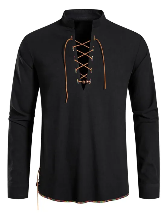 Men's%20retro%20tie%20copper%20hole%20beaded%20shirt,%20medieval%20Viking%20hippie%20style%20long-sleeved%20top,%20Halloween%20costume,%20role-playing%20costume%20-%20Image%202