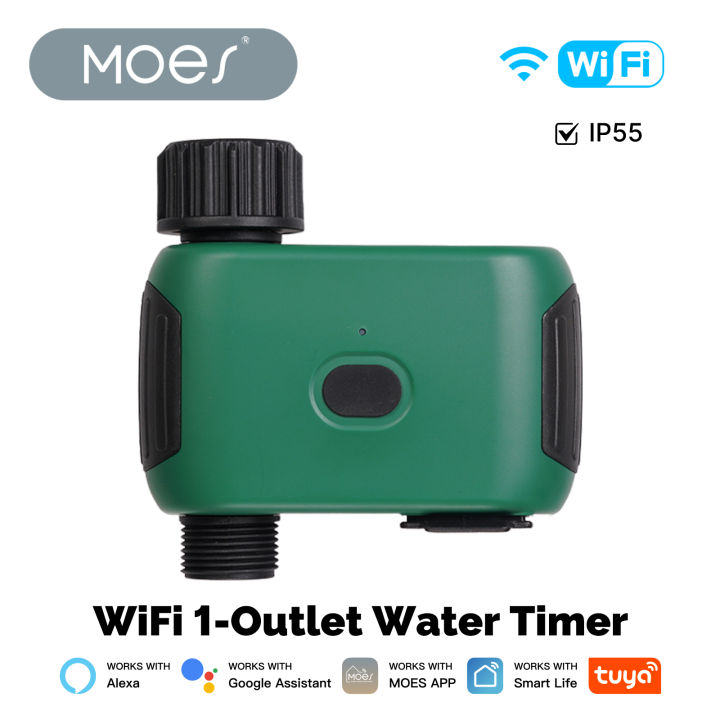 MOES Tuya Smart WiFi 1 Outlet Water Timer Irrigation System Automation APP Control Works with Alexa  Home Assistant