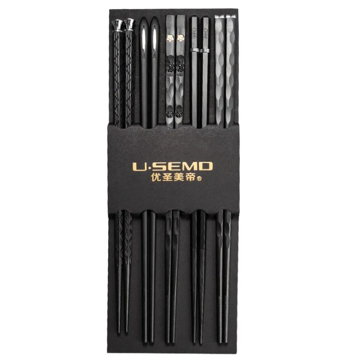 5%20Pairs%20Japanese%20Chopsticks%20Food%20Sushi%20Sticks%20Non%20Slip%20Reusable%20Korean%20Cutlery%20Set%20Alloy%20Tableware%20for%20Home%20Restaurant%20-%20Image%206
