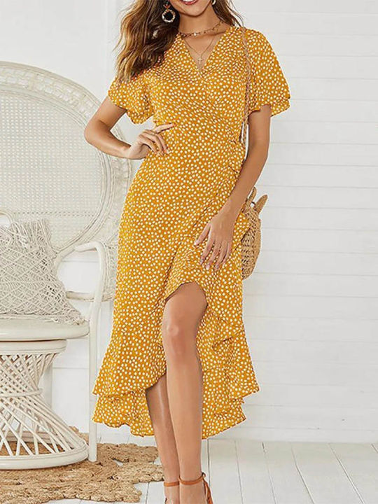 Summer%20Beach%20Maxi%20Dress%20Women%20Floral%20Print%20Boho%20Long%20Chiffon%20Dress%20Ruffles%20Wrap%20Casual%20V-Neck%20Split%20%20Party%20Dress%20Robe%20Femme%20-%20Image%203