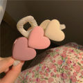 AWAYTR New Korea Heart Shape Acrylic Hair Claws Crab Large Pearl Claw Clips for Woman Girls Bath Barrette Lady Fashion Headdress. 