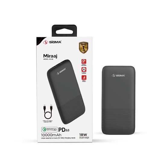 Sigma Original Power Bank 18w Output fast charging 10000mah full original