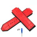 Genuine leather Watch Strap For HUBLOT Big Bang Series Bottom silicone Watch Bracelet Watch accessories 25mm*19mm With tools. 