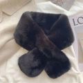 Korean Winter Faux Rabbit Fur Scarf Women Girls Scarf Soft Plush Scarves Solid Color Neck Collar Warmer Stuff Christma Gift.