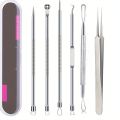 6-Pack Stainless Steel Acne Needles and Blackhead Removal Tools - Pore Cleansing Tools for Professional Facial Skin Beauty Care. 