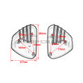 2X Motorcycle ABS Plastic Battery Side Fairing Covers Guard Protector For Triumph Street Twin / Cup / Scrambler 2017-2021. 