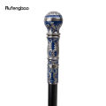 Silver Blue Luxury Round Handle Fashion Walking Stick for Party Decorative Walking Cane Elegant Crosier Knob Walking Stick 93cm. 