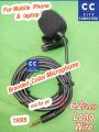 Mic 3.5mm aux connected Microphone 2.5 meter wire length Lapel mic for smartphones aux connected android. 