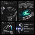 NFC Smart Watch TWS 2-in-1 Headset Bluetooth Call Heart Rate Blood Pressure Health Monitoring Headphones Play Music Smartwatch.
