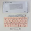 Spanish Korean Japanese Russian French USB wired mini keyboard Language 78 Keys for Desktop Computer PC Laptop thin. 
