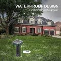 Solar Ultrasonic Rat Repellent Built-in Buzzer Outdoor Ultrasonic Garden Lawn LED Electronic Breeding Snake Repellent. 