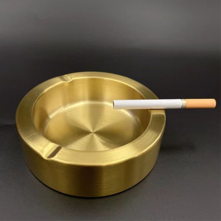 1pcs%20Luxury%20Stainless%20Steel%20Round%20Metal%20Ashtray%20for%20Cigarette%20Cigar%20-%20Portable%20Home%20Office%20Patio%20Tabletop%20Countertop%20Ash%20Tray%20-%20Durable%20Fancy%20Outside%20D%C3%A9cor%20Hotel%20Restaurant%2012%20cm%20-%20Image%204